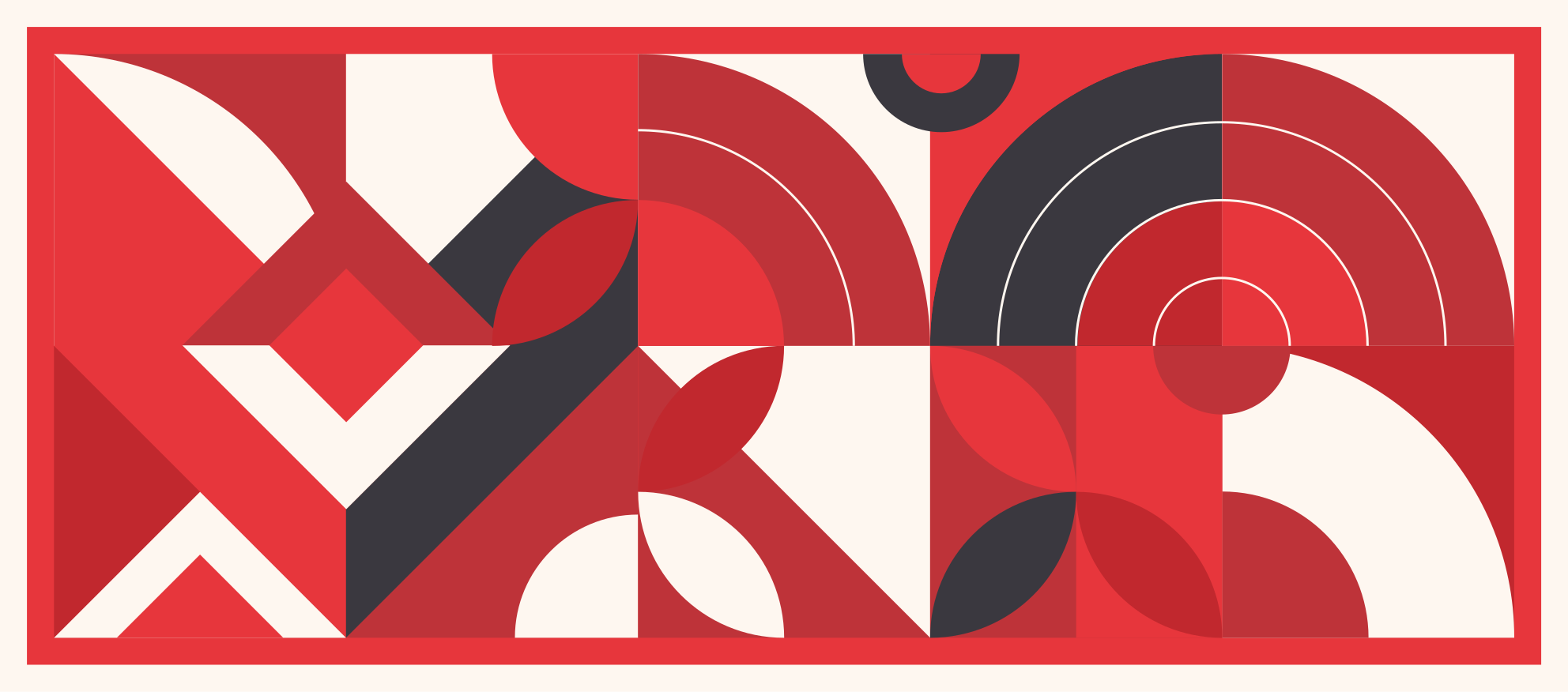 幾何学的なビニールマット 大胆な抽象形状 - TENSTICKERS