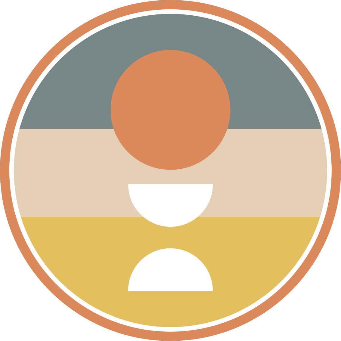 ミニマリスト ビニールマット 円形の色の調和 - TENSTICKERS