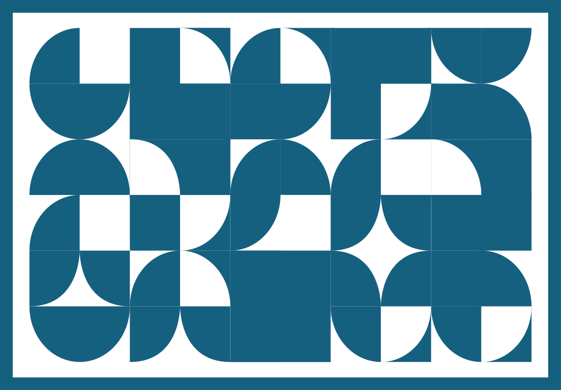 幾何学的なビニールマット 青い抽象模様 - TENSTICKERS