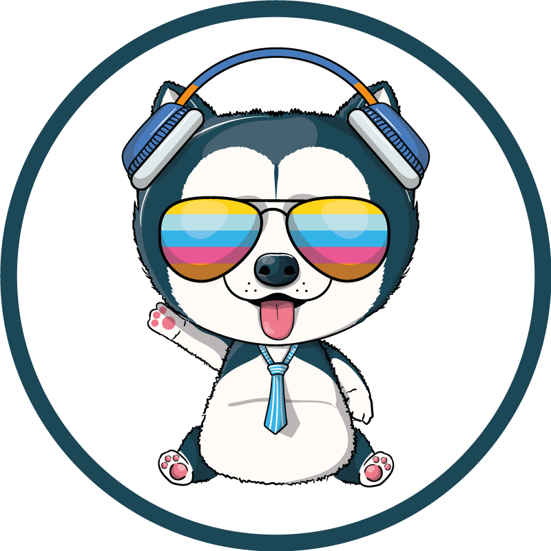 子供 ビニールマット クールな犬のキャラクター - TENSTICKERS