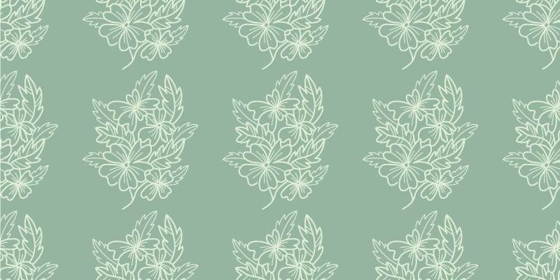 花と植物の壁画優雅な要素 - TENSTICKERS