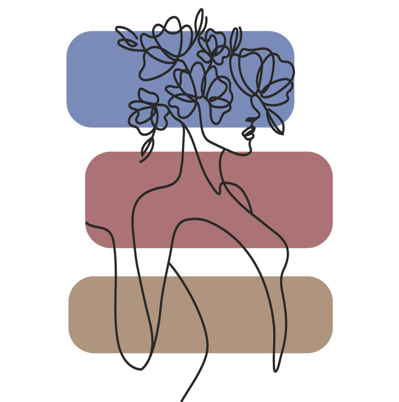 ミニマリスト ビニールマット 優雅な植物のアウトライン - TENSTICKERS