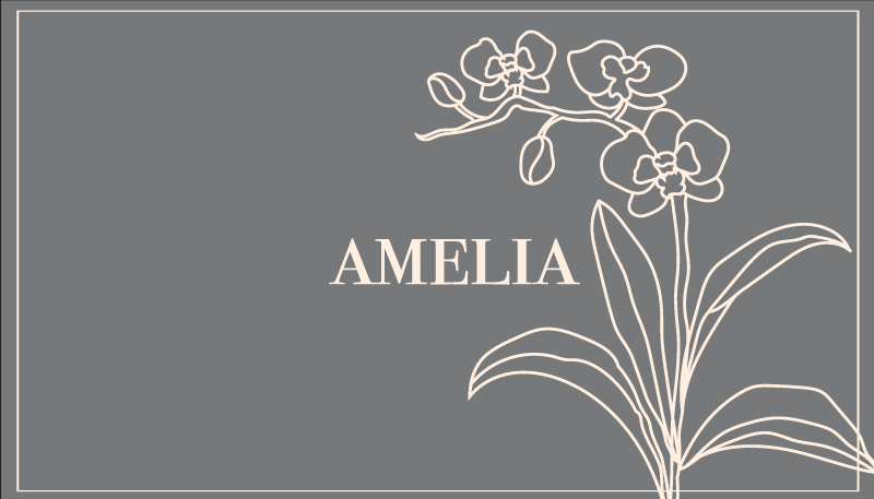 名前 ビニールマット エレガントフローラルパーソナライズド - TENSTICKERS