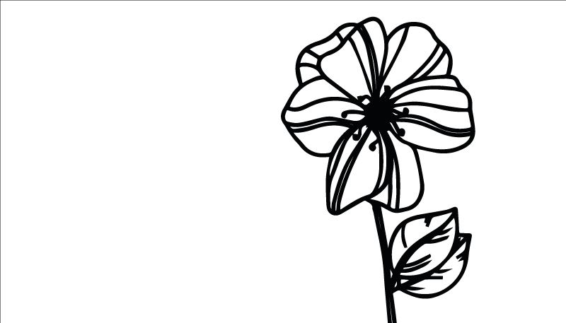 デイジーフラワーモダンラインアートフロアラグ - TENSTICKERS