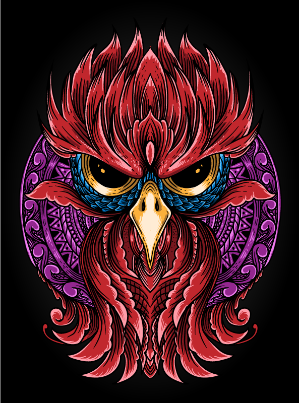 動物 ビニールマット 精巧なフクロウのエンブレム - TENSTICKERS