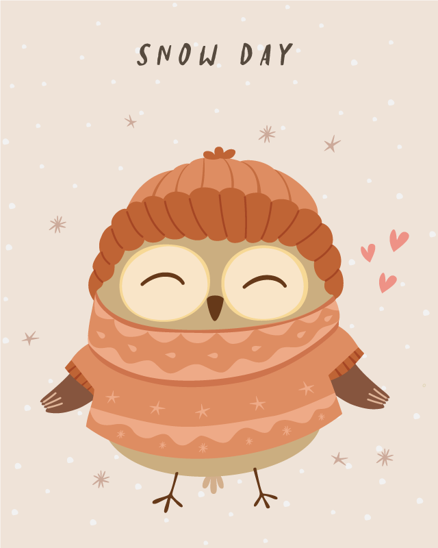 保育園 ビニールマット 雪フクロウの魅力 - TENSTICKERS