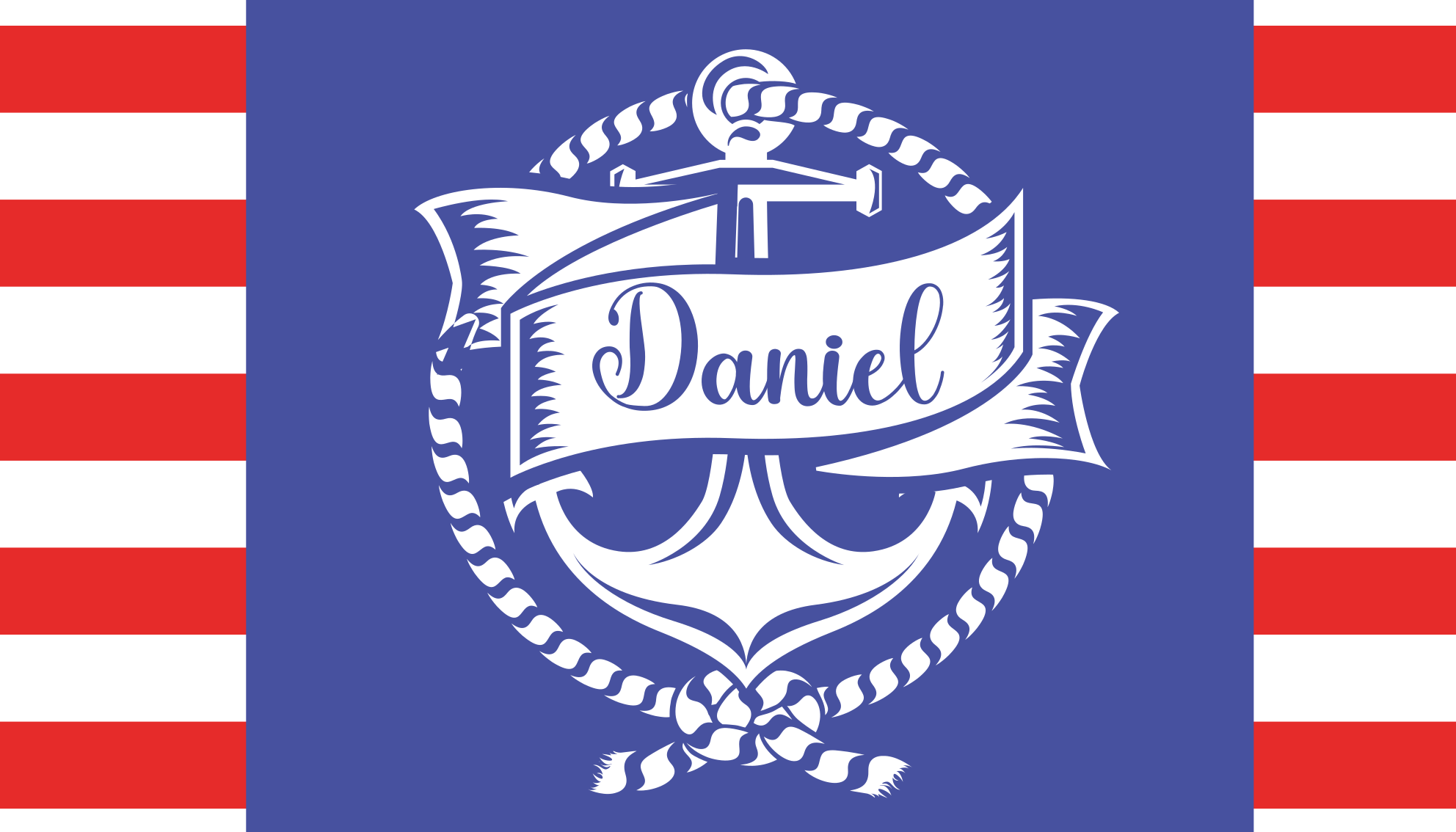 名前 ビニールマット 船の錨デザイン - TENSTICKERS