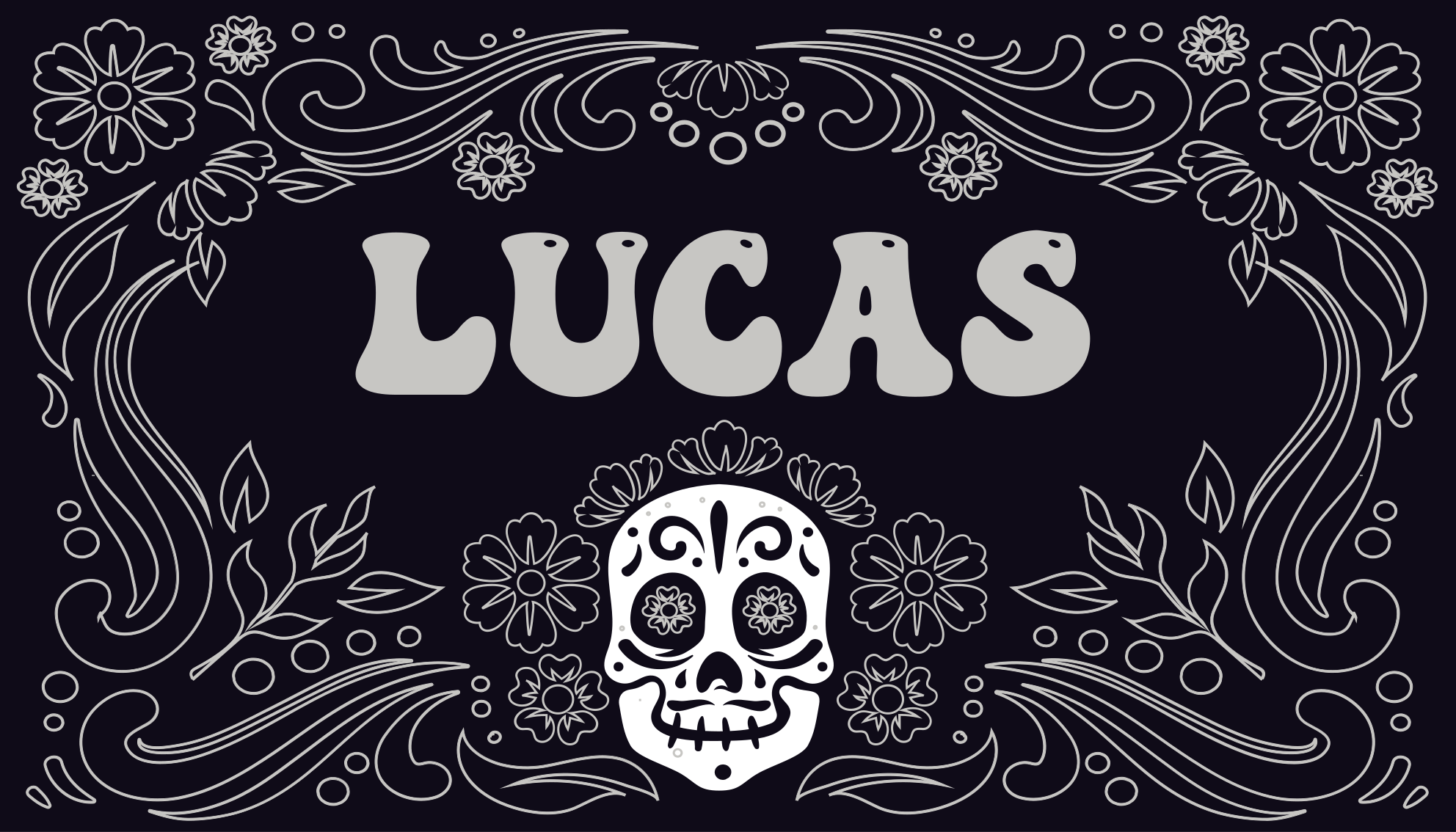 ハロウイン壁画名前入りのガイコツデザイン - TENSTICKERS