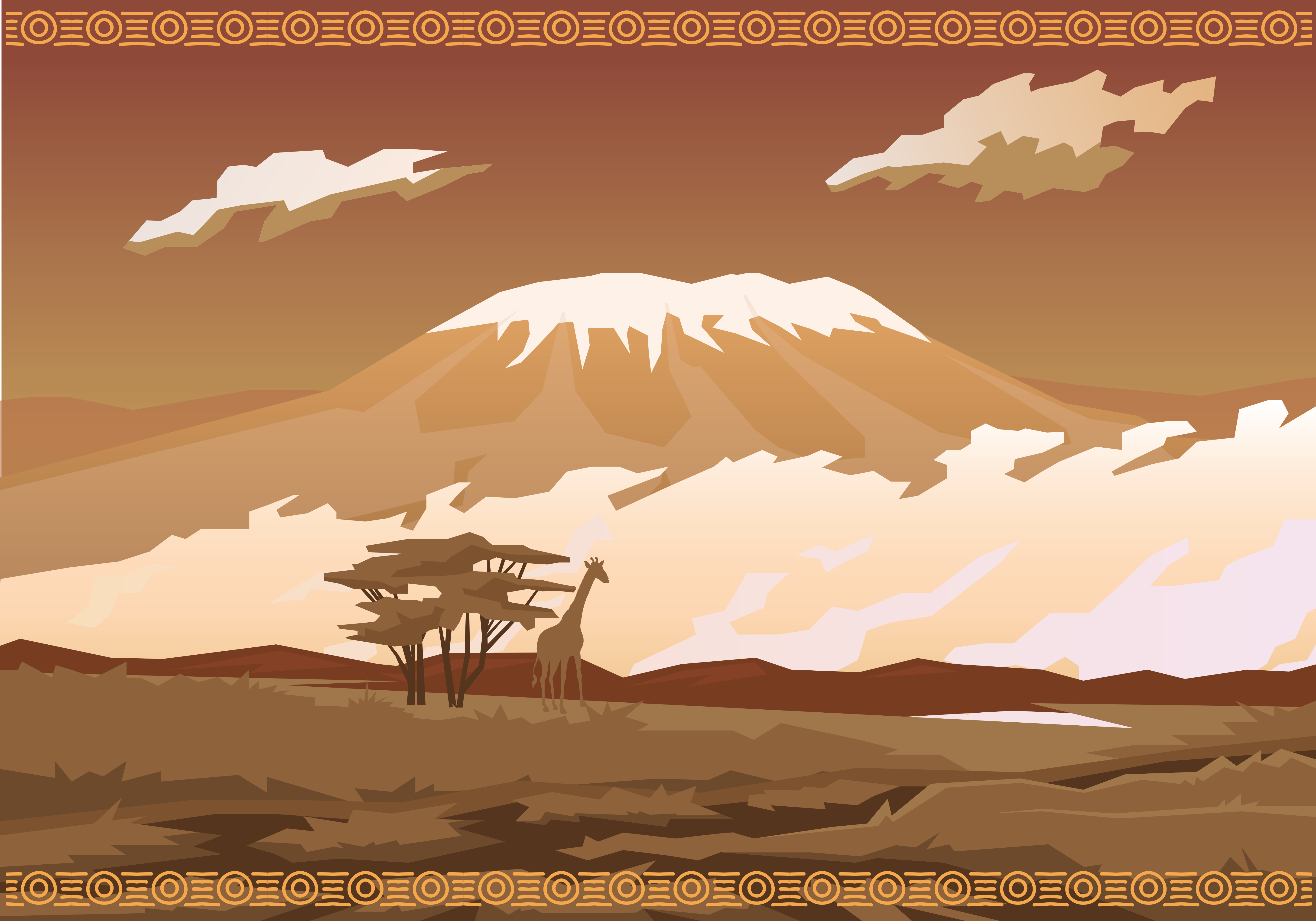 フォトミュラルネイチャー壮大な山の景色 - TENSTICKERS