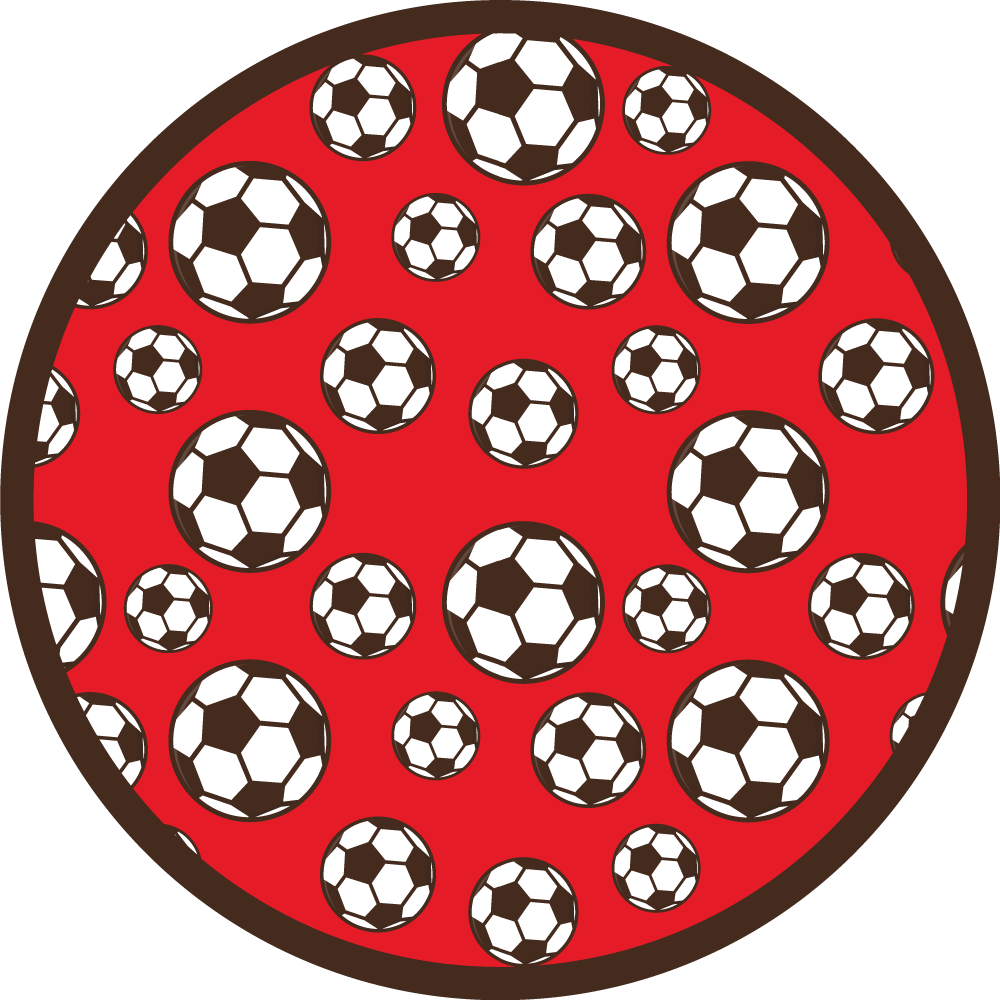 ゲーム ビニールマット サッカーボールモチーフ - TENSTICKERS