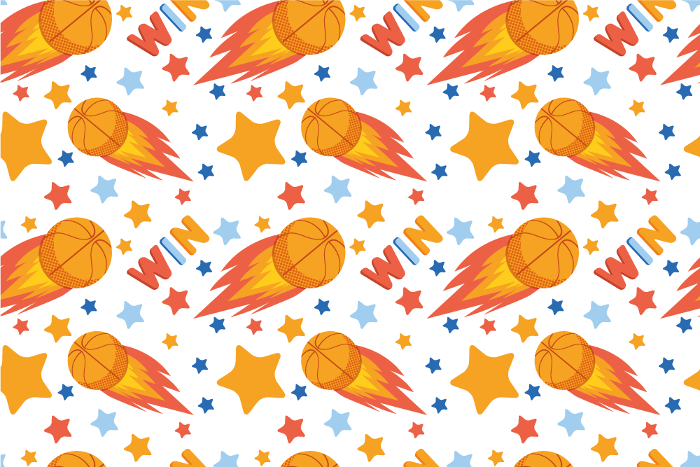 ゲーム ビニールマット スポーティな星のデザイン - TENSTICKERS