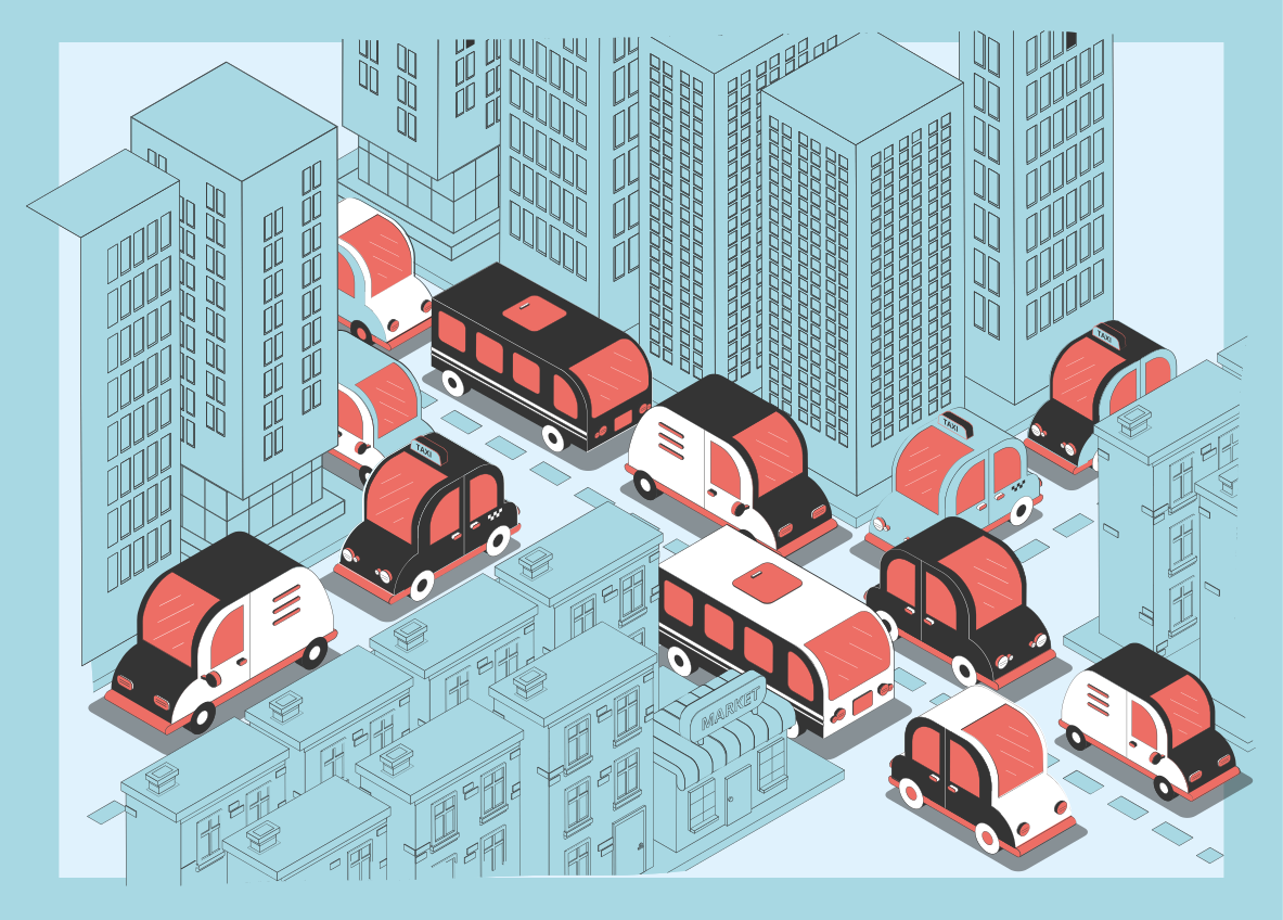 道路 ビニールマット 都市交通シーン - TENSTICKERS