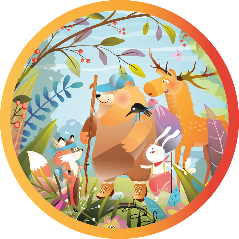 子供 ビニールマット 森の仲間たちの集い - TENSTICKERS