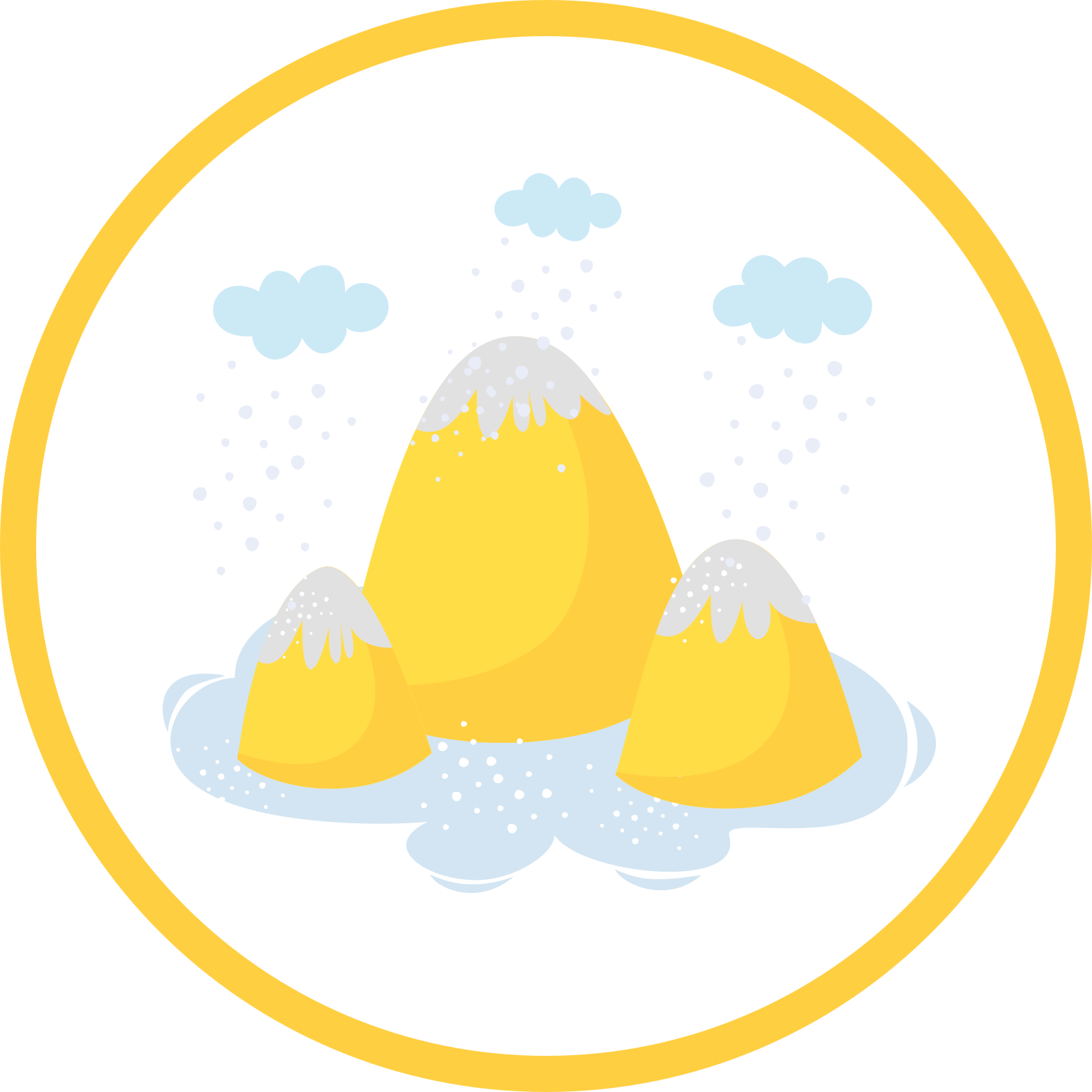 壁画 モアチルドレン 陽気な山の風景 - TENSTICKERS