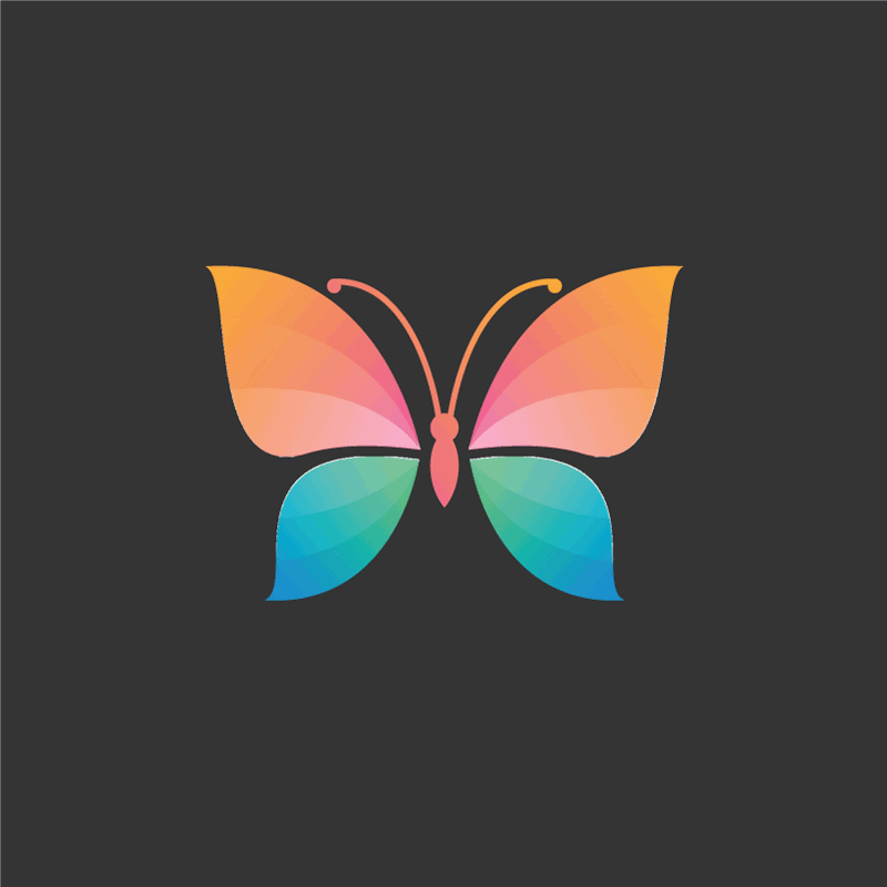 フォトミュラルネイチャー鮮やかな蝶のコンセプト - TENSTICKERS