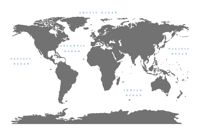 リビングルーム ビニールマット スタイライズドワールドマップ - TENSTICKERS