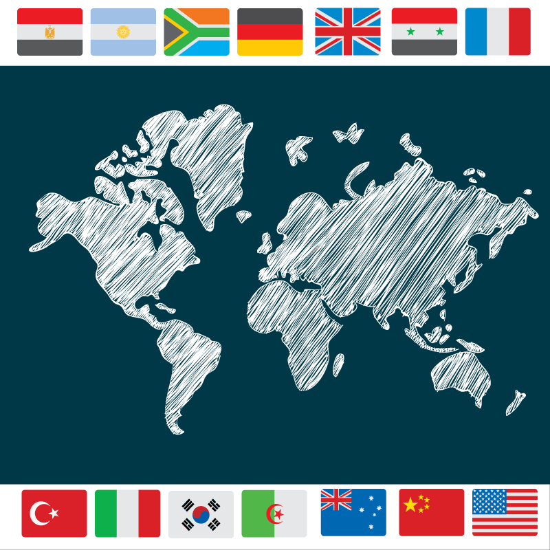 世界地図 ビニールマット グローバルマップアートワーク - TENSTICKERS