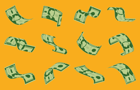 現代のビニールマットマネーフローパターン - TENSTICKERS