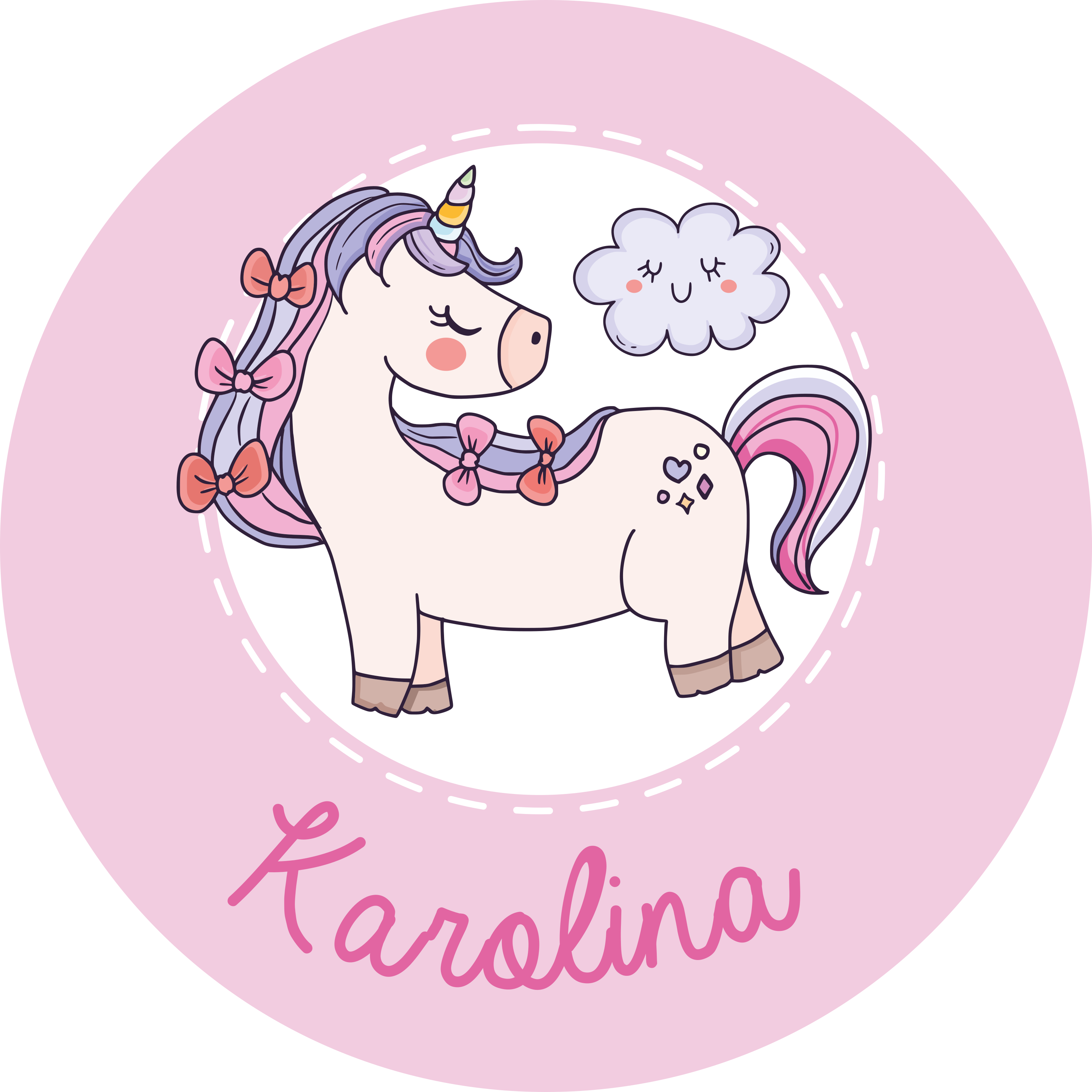 名前 ビニールマット ユニコーン付き - TENSTICKERS