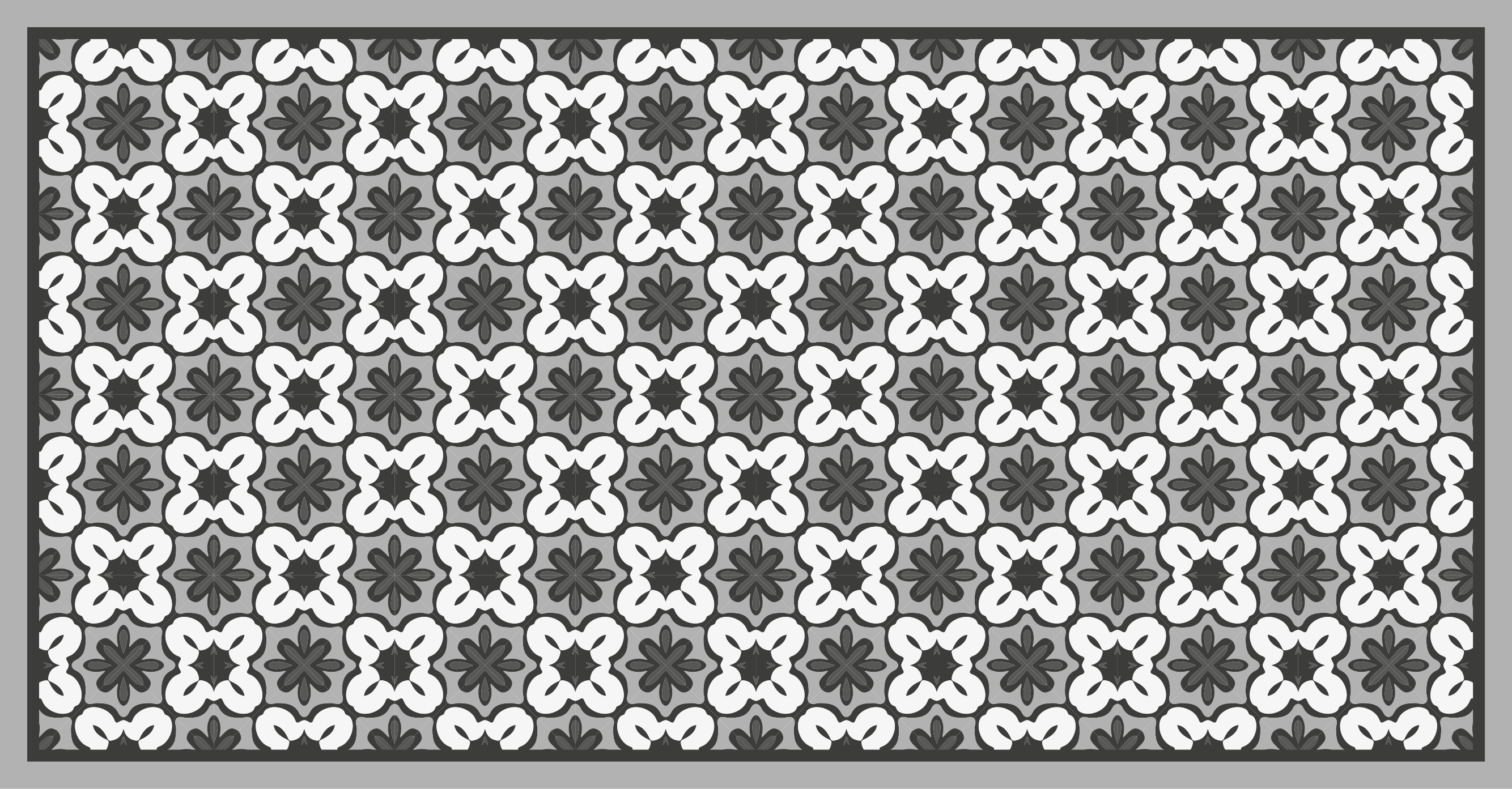 油圧グレーグラシアスタイルのタイルカーペット - TENSTICKERS