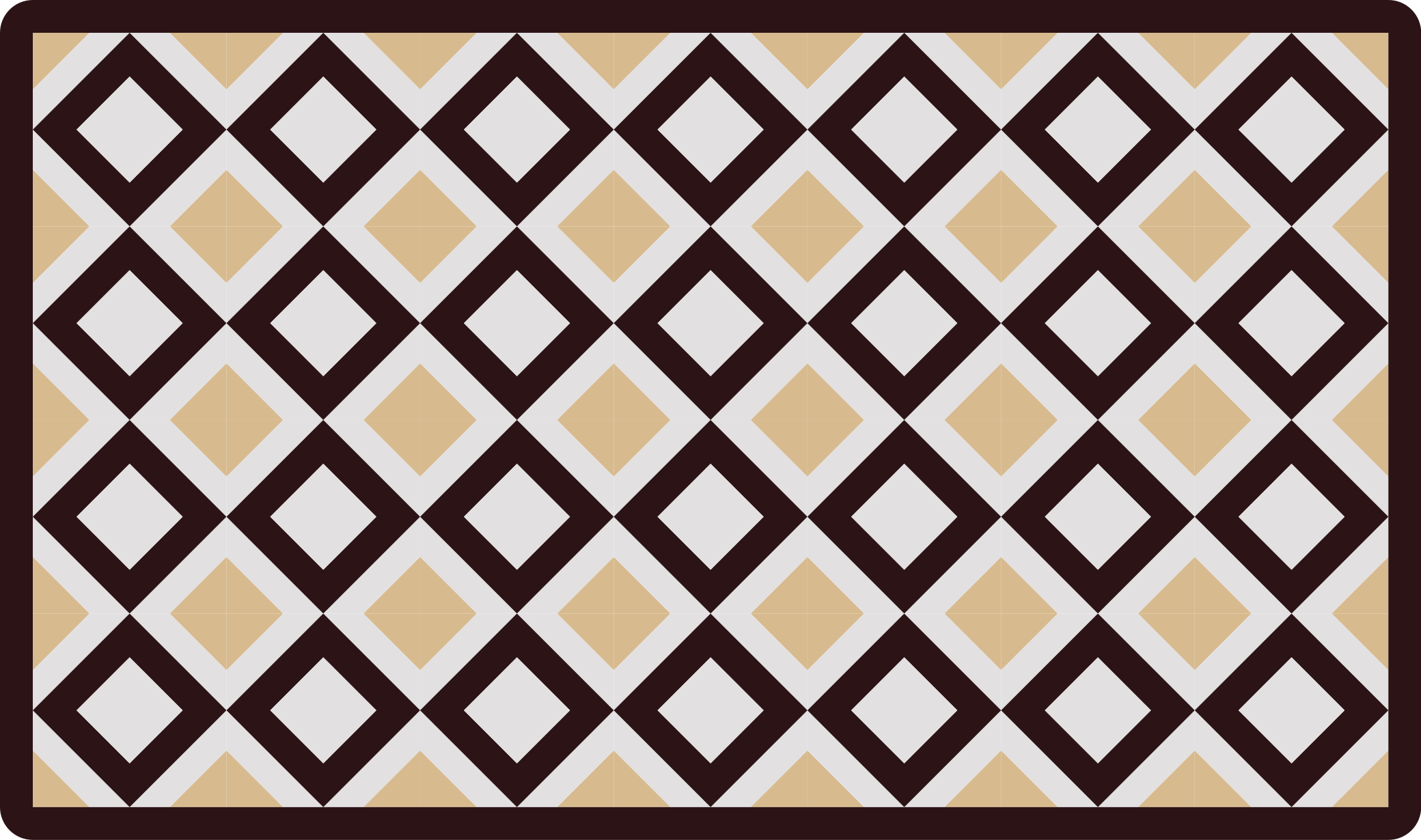 幾何学的なビニールマット ダイヤモンドエレメント - TENSTICKERS