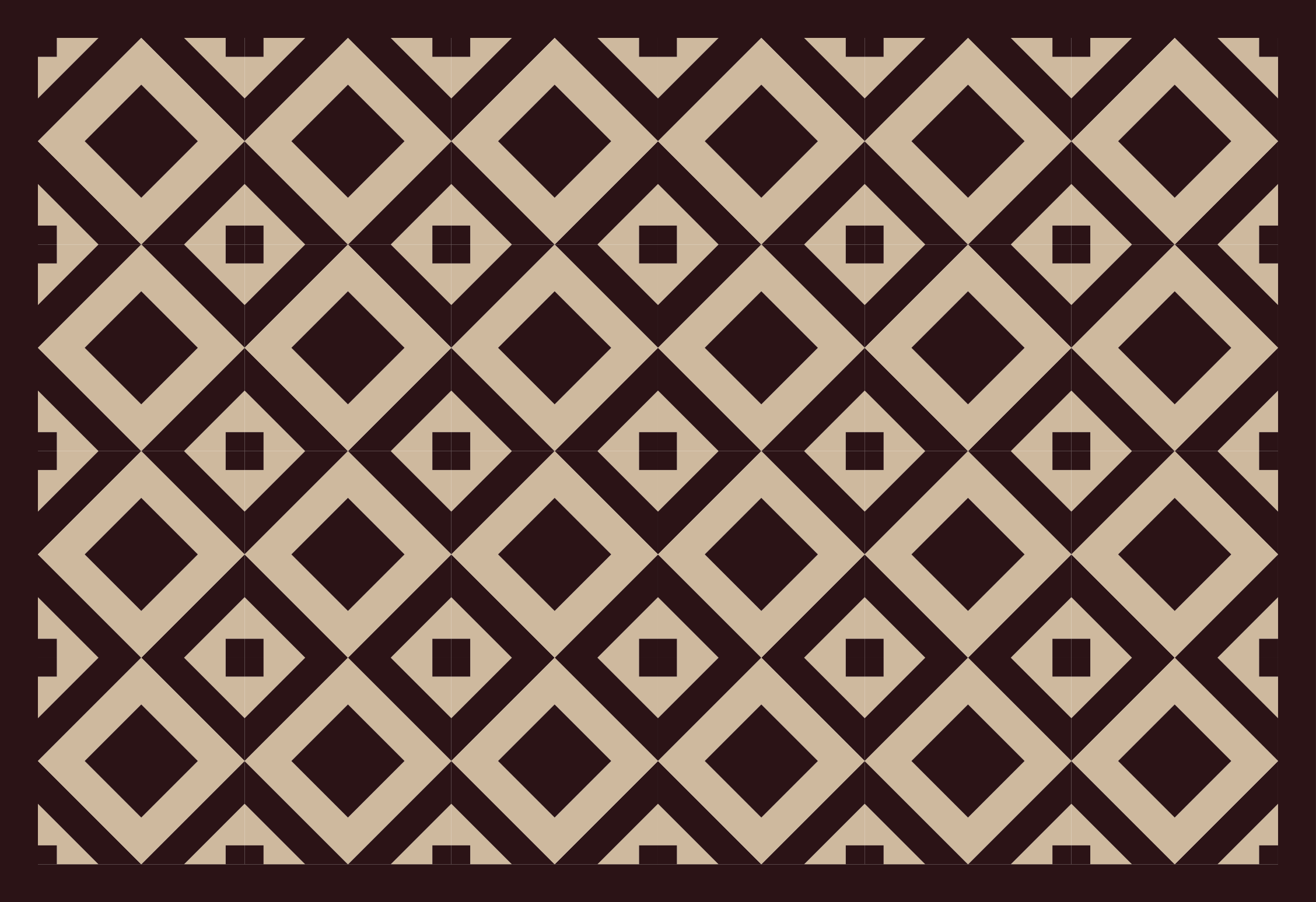 ヴィンテージベージュの角張ったパターンのタイルカーペット - TENSTICKERS