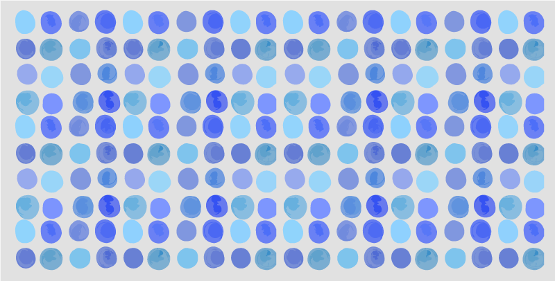 バスルームに1枚ビニールカーペット青いドット模様 - TENSTICKERS