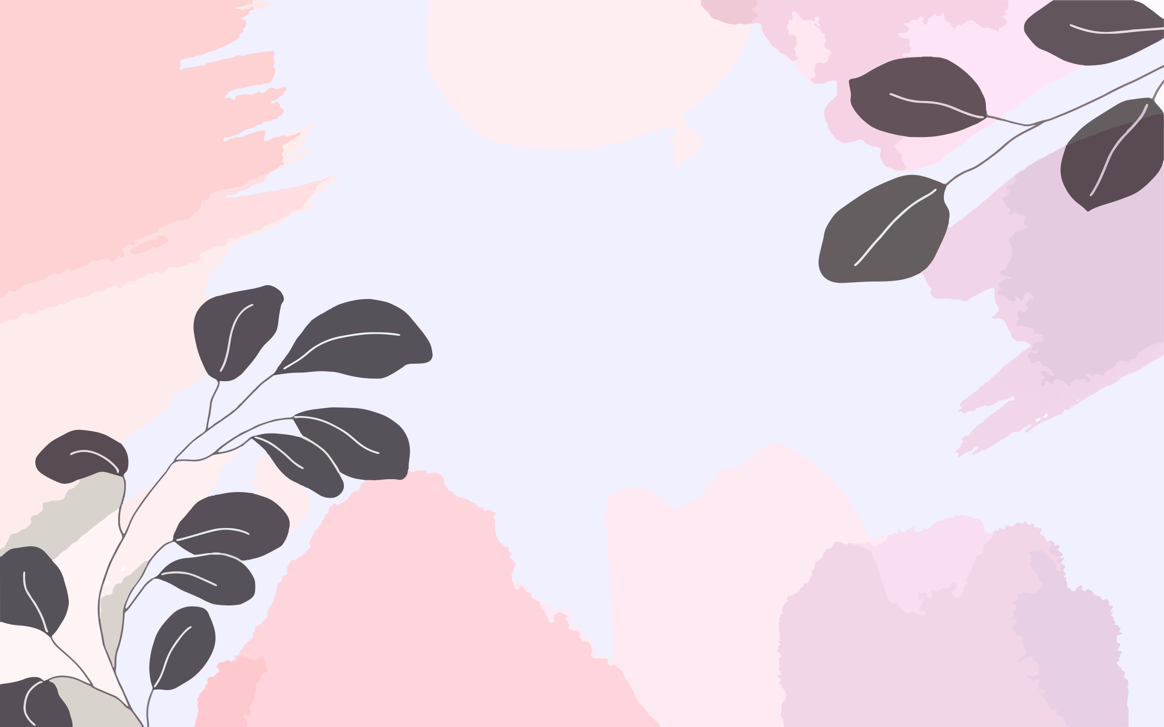 花と植物の壁画エレガントリーフパターン - TENSTICKERS