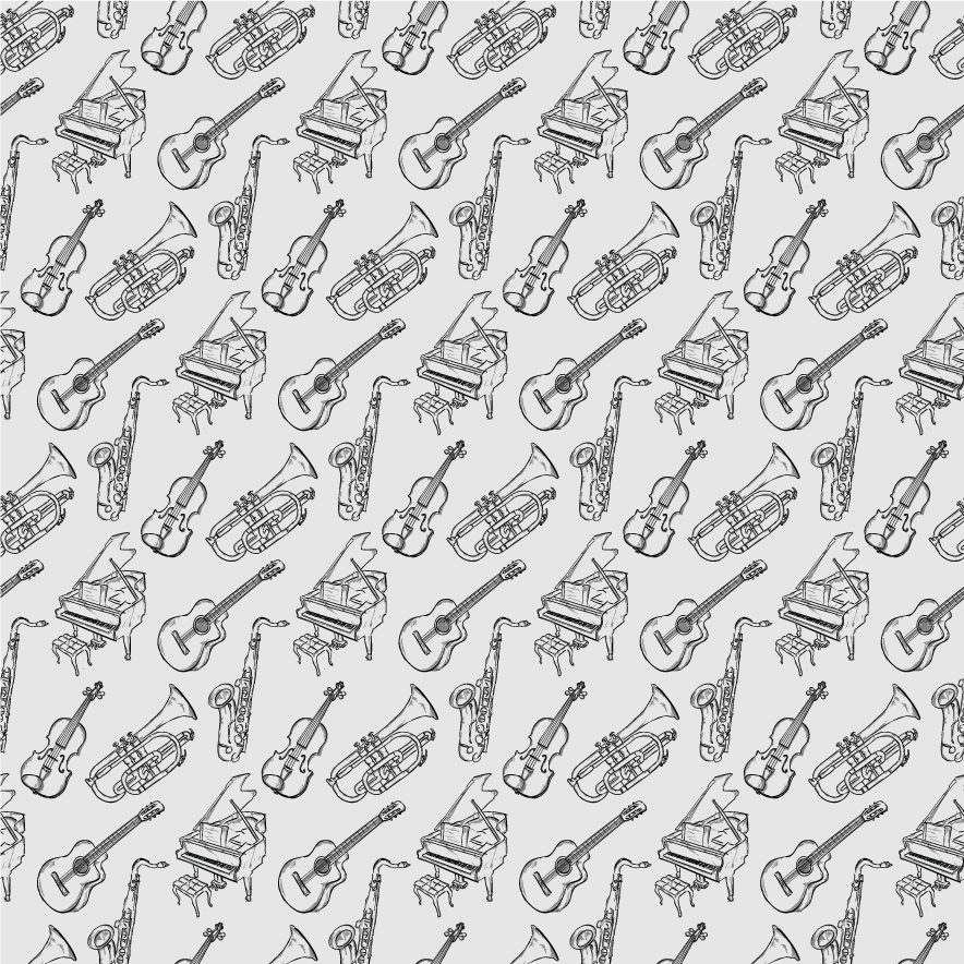 テクスチャー ビニールマット 楽器コレクション - TENSTICKERS