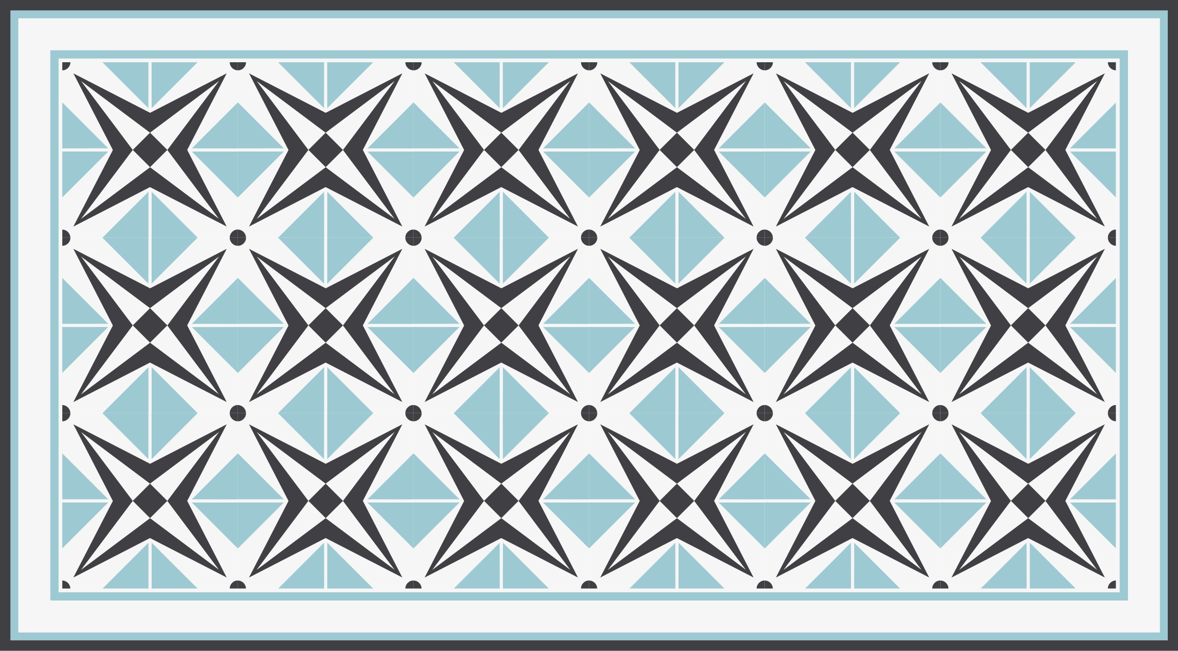 モザイク ビニールマット 星の青い模様 - TENSTICKERS