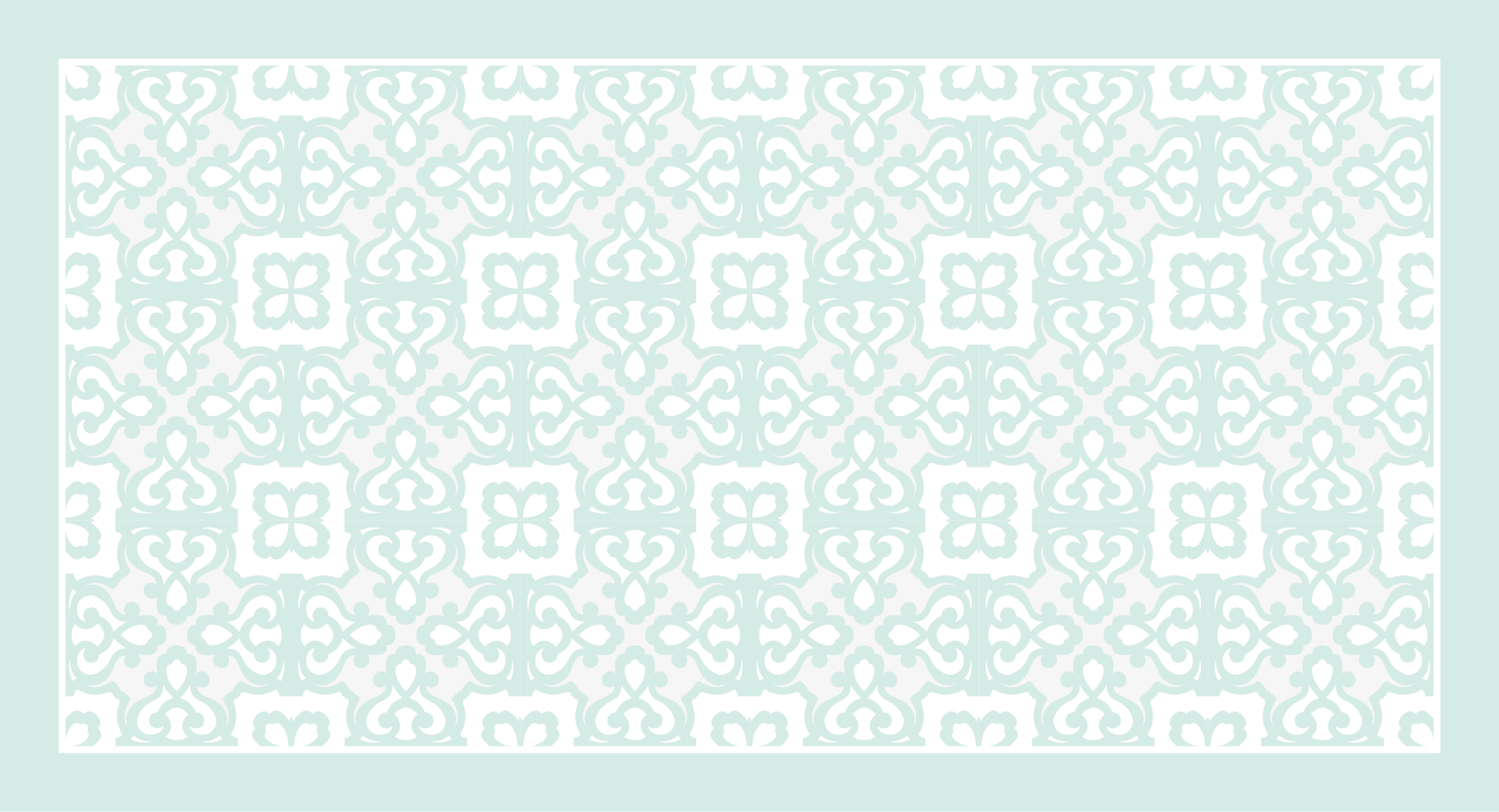 軽いアクアマリン花柄タイルカーペット - TENSTICKERS