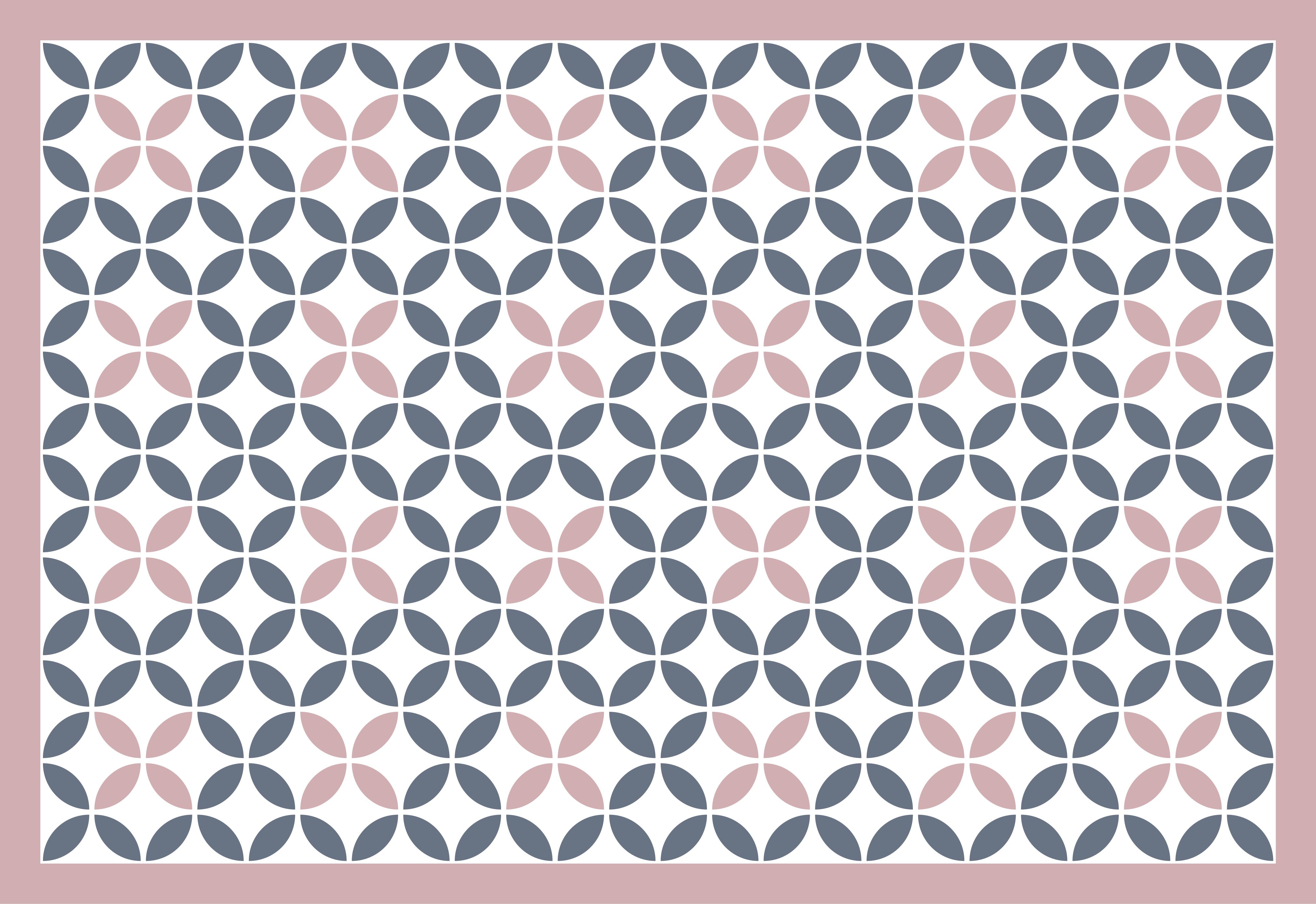 モザイク ビニールマット ベージュとグレーの丸いデザイン - TENSTICKERS