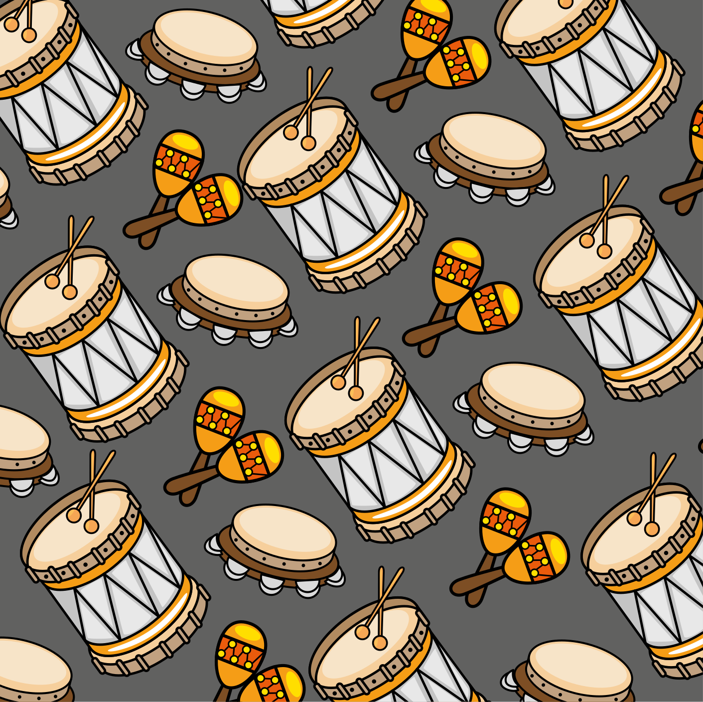 ゲーム ビニールマット 楽器パターン - TENSTICKERS