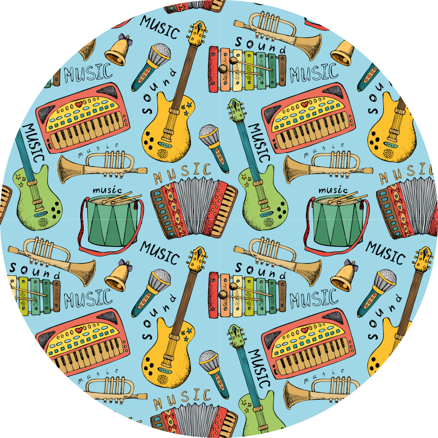 壁画 モアチルドレン 音楽楽器の楽しさ - TENSTICKERS