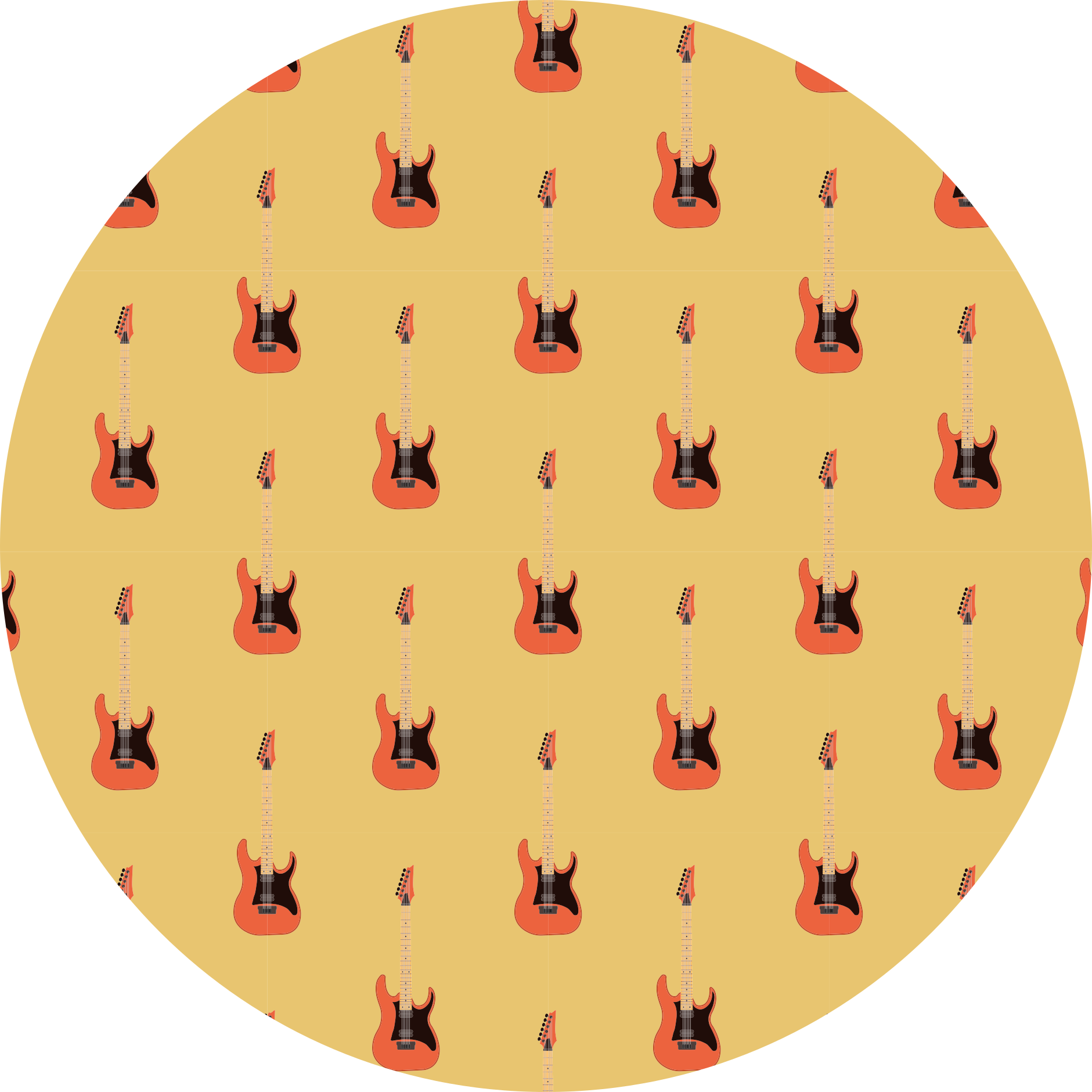 壁画 モアチルドレン ギターのパターン - TENSTICKERS