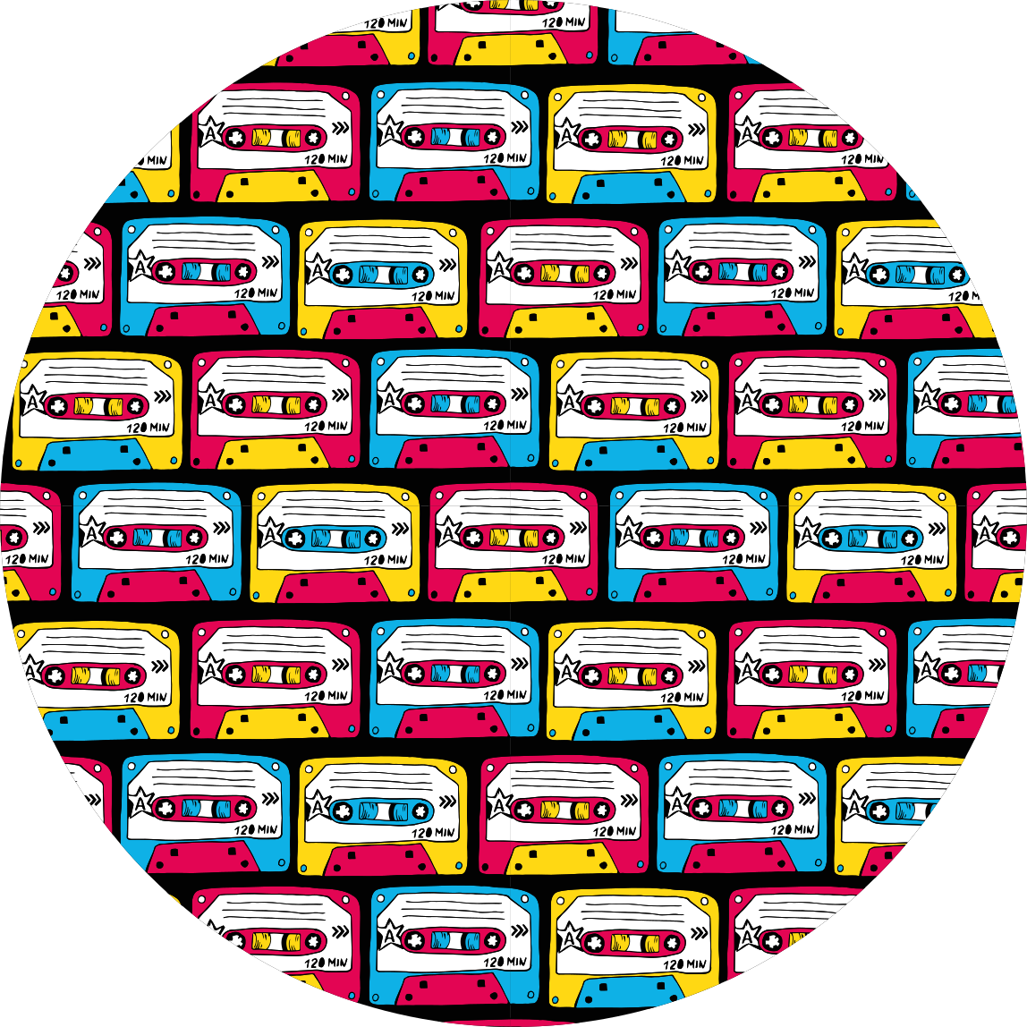 ビンテージ ビニールマット 生き生きとしたカセットテープ - TENSTICKERS