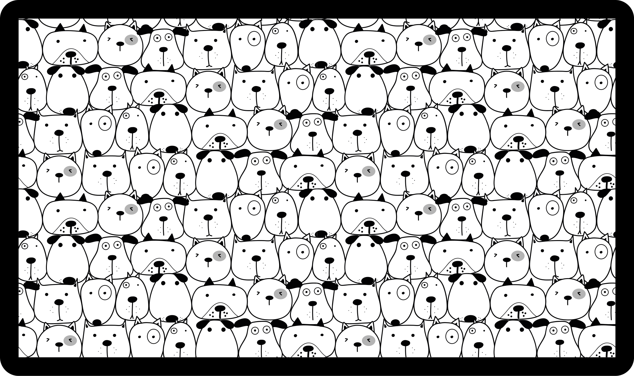 動物 ビニールマット 愛らしい生き物の顔 - TENSTICKERS