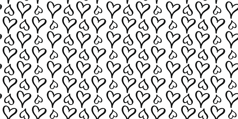 テクスチャー ビニールマット ブラックハートパターン - TENSTICKERS