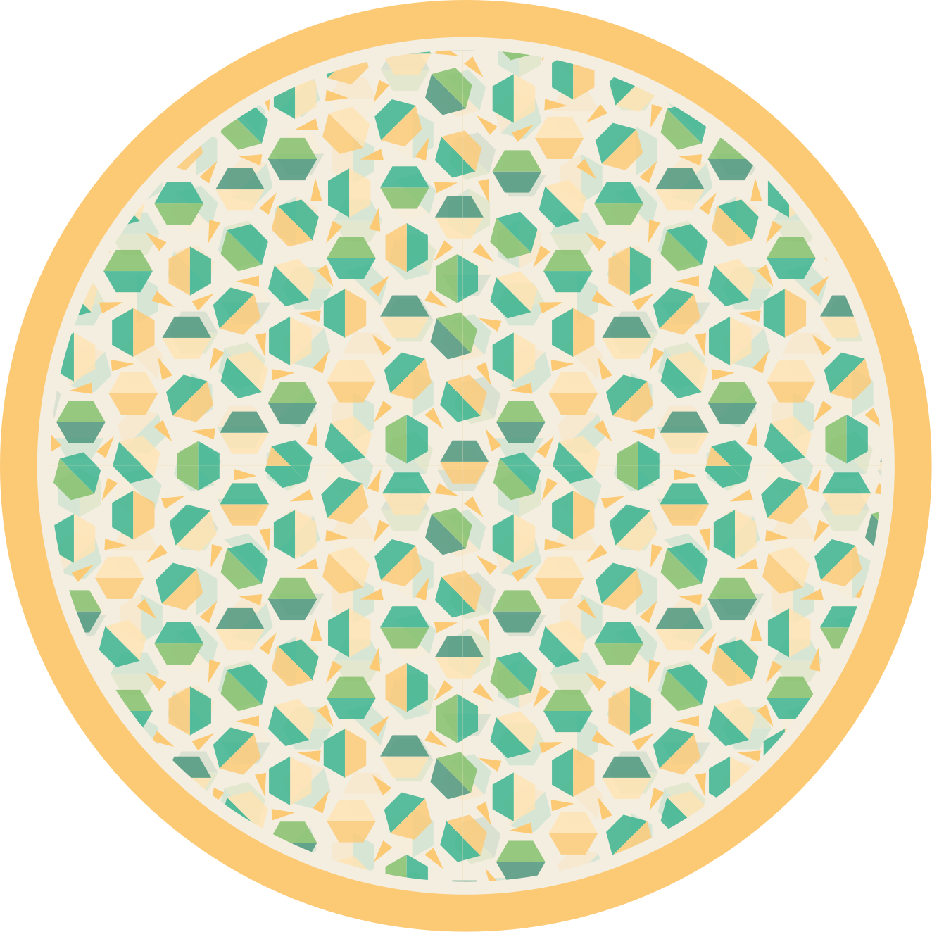 幾何学的な ビニールマット 六角形のコンセプト - TENSTICKERS