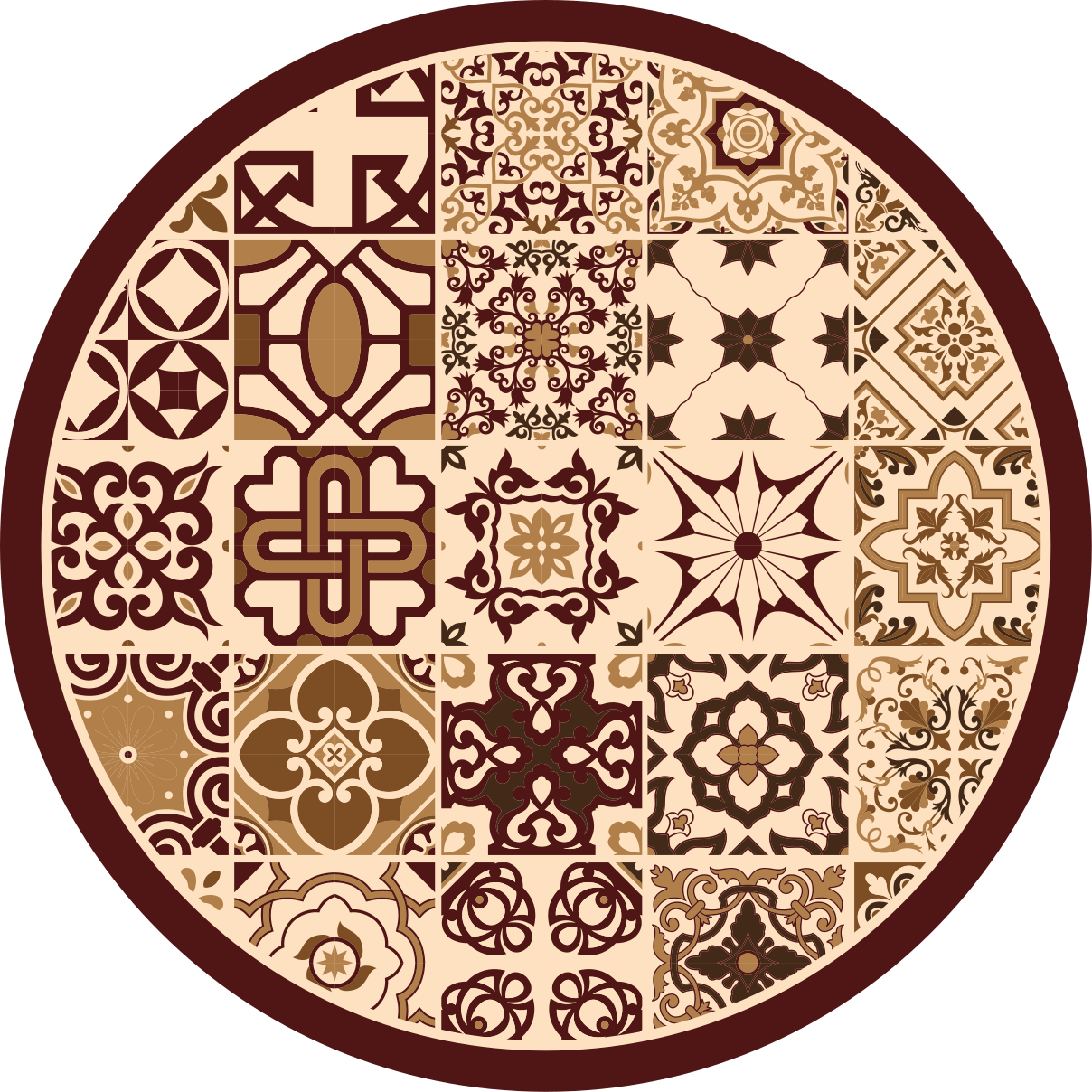 ビニール タイル カーペット 鮮やかなモザイクデザイン - TENSTICKERS