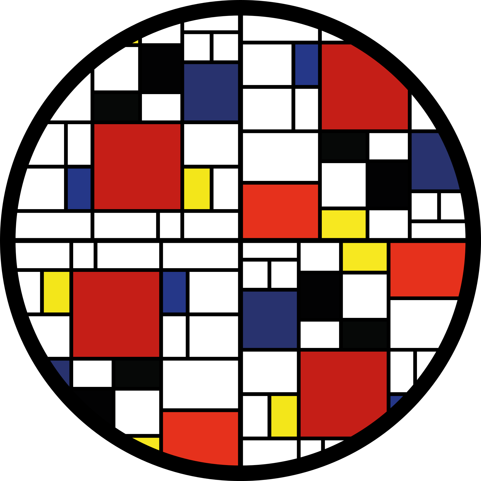 現代のビニールマット カラーブロックレイアウト - TENSTICKERS