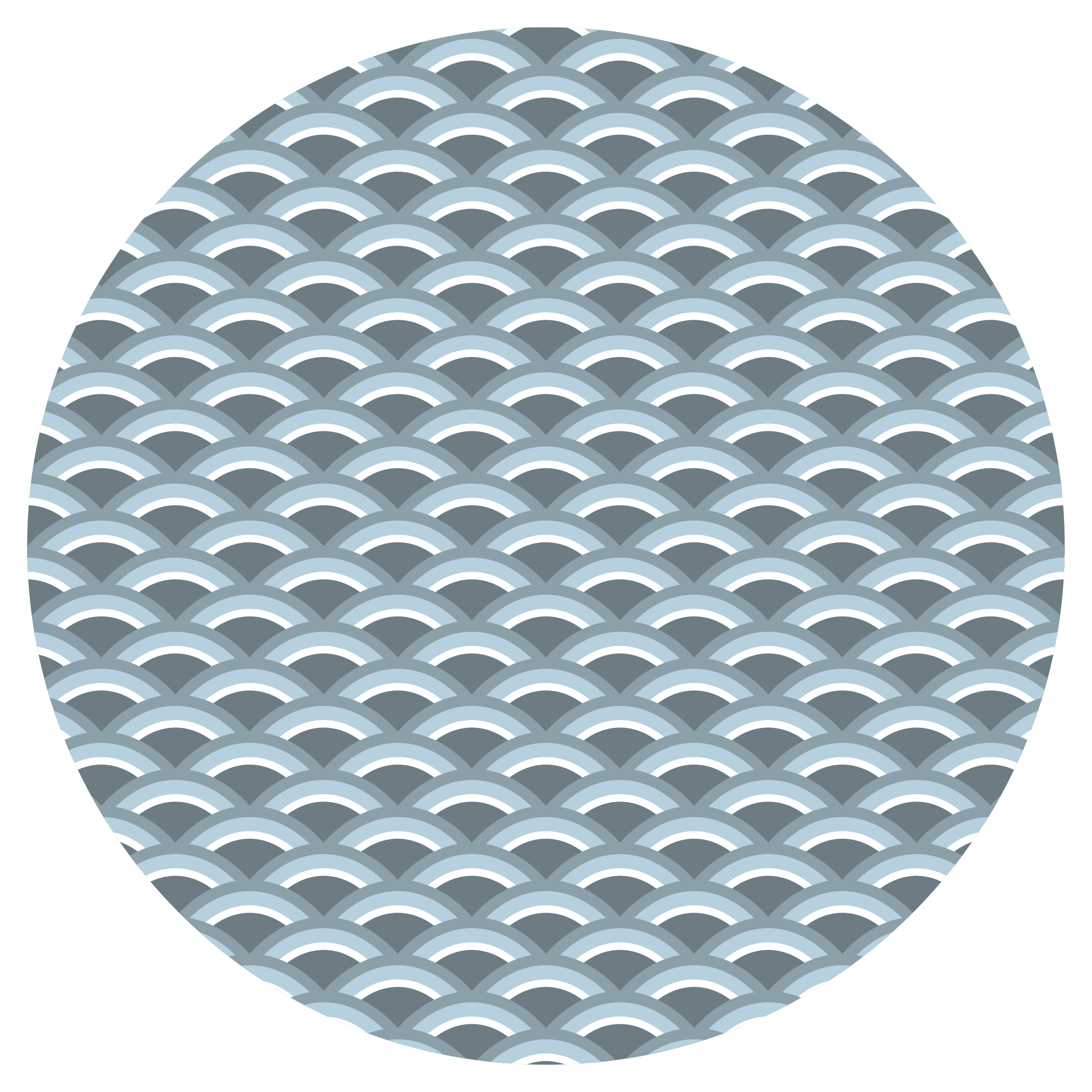 幾何学的な ビニールマット 波のモチーフ - TENSTICKERS