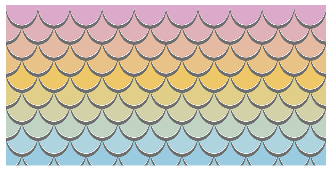 その他のテクスチャーの壁画 カラフルな鱗模様 - TENSTICKERS