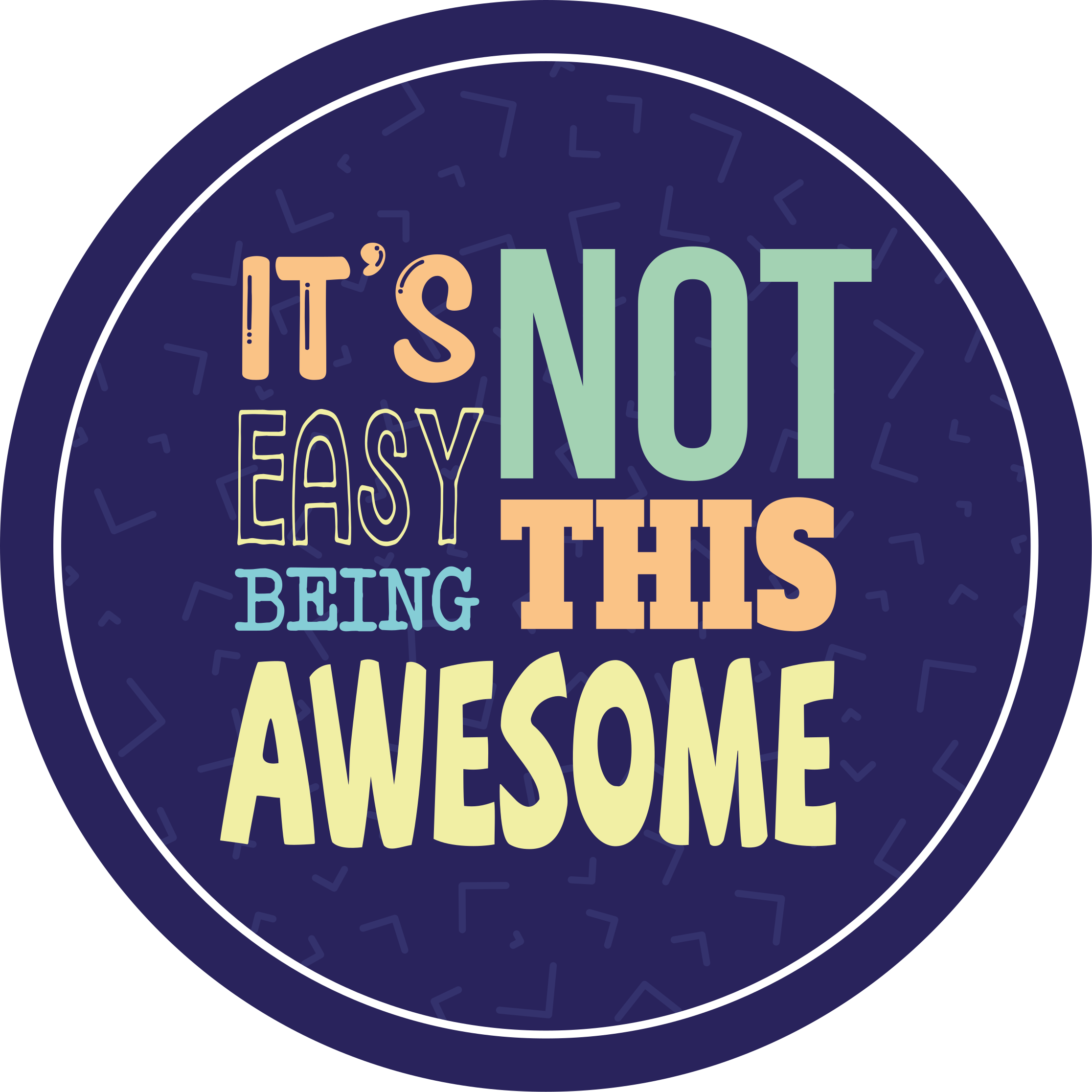 素晴らしい面白いカスタムラグであることは簡単ではありません - TENSTICKERS