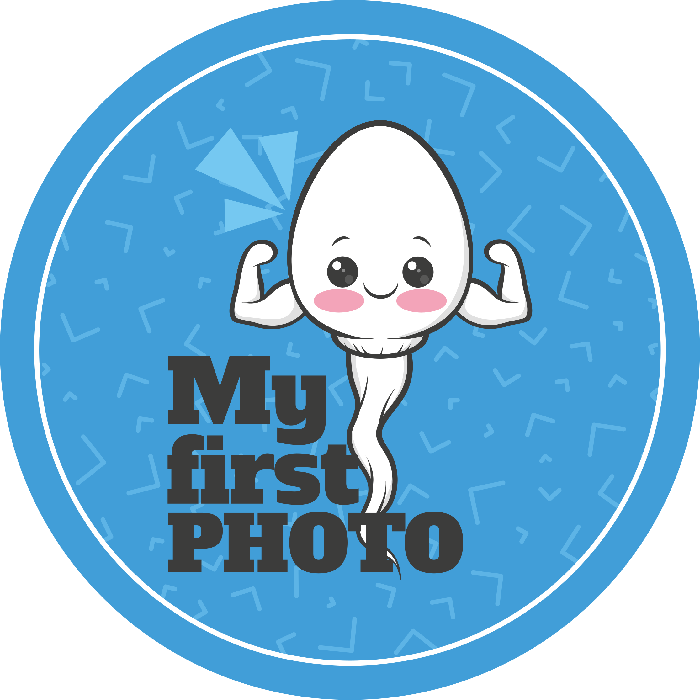 フレーズ ビニールマット 初めての写真 - TENSTICKERS