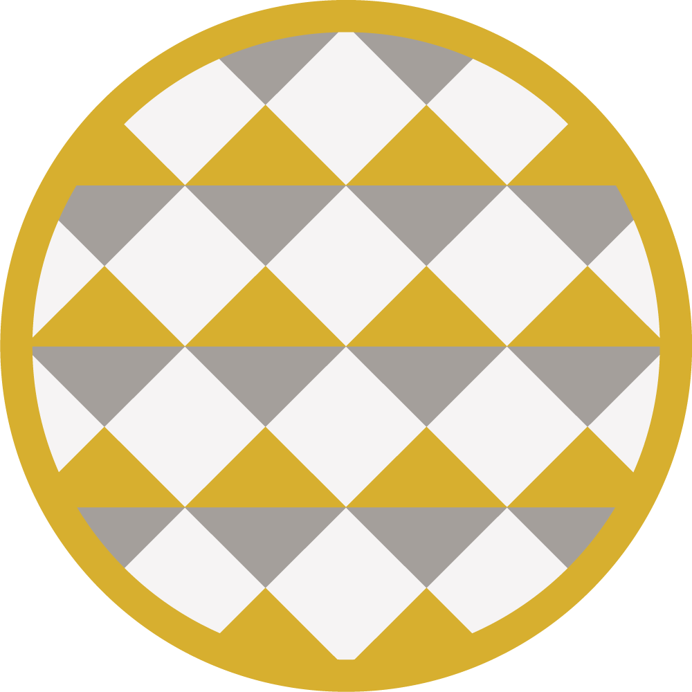 幾何学的な ビニールマット ダイヤモンドパターンの円 - TENSTICKERS