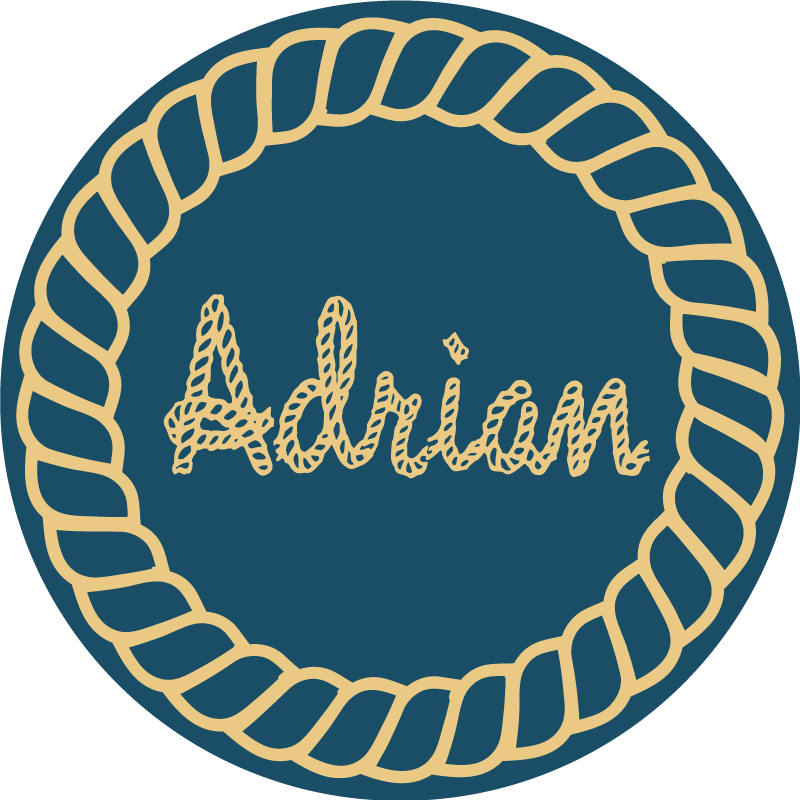 壁画 モアチルドレン 円形の航海名 - TENSTICKERS