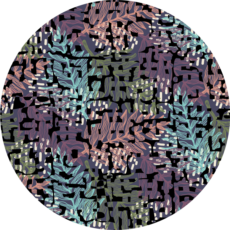 花と植物の壁画 葉の植物要素 - TENSTICKERS