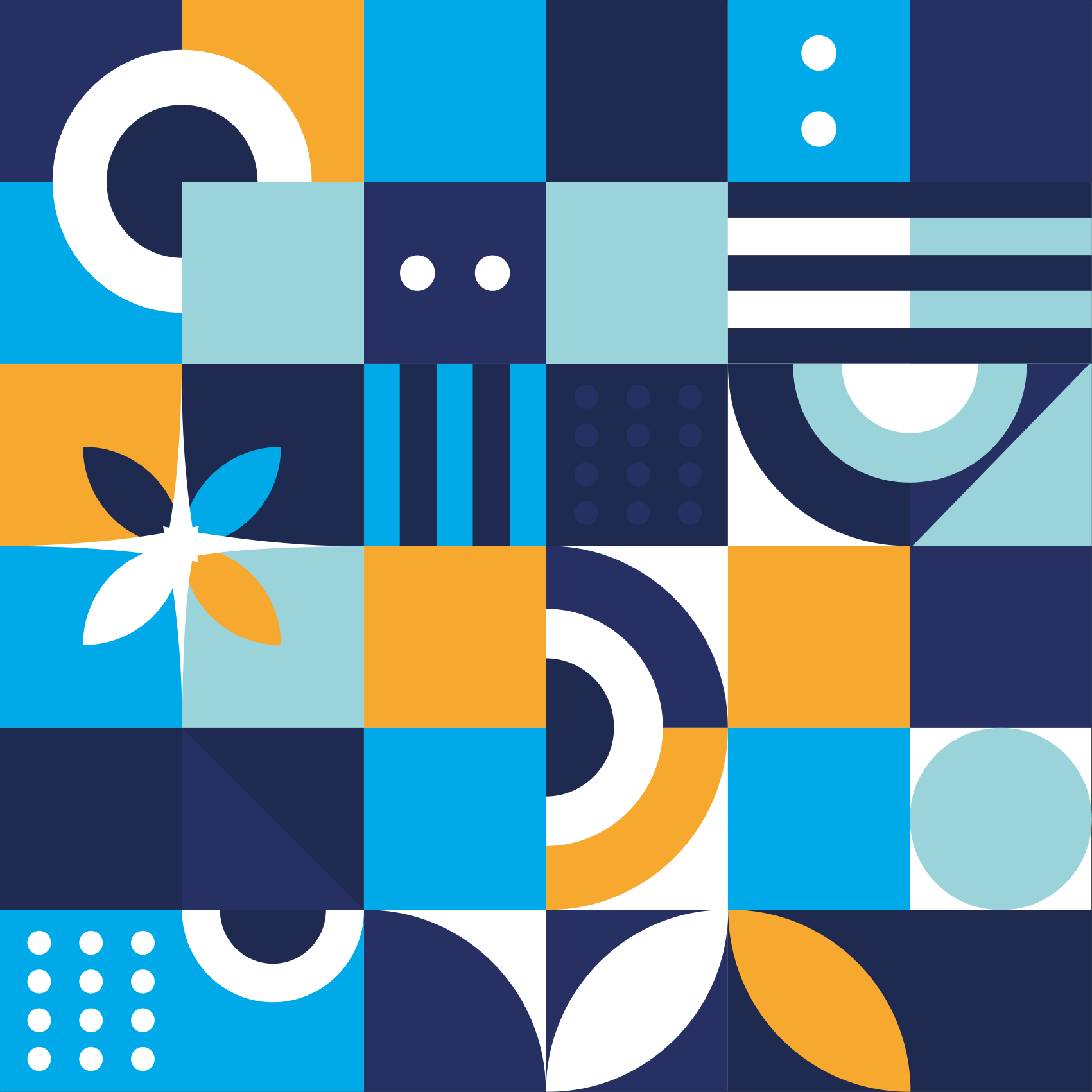 ビニール タイル カーペット 幾何学的カラーフォーム - TENSTICKERS