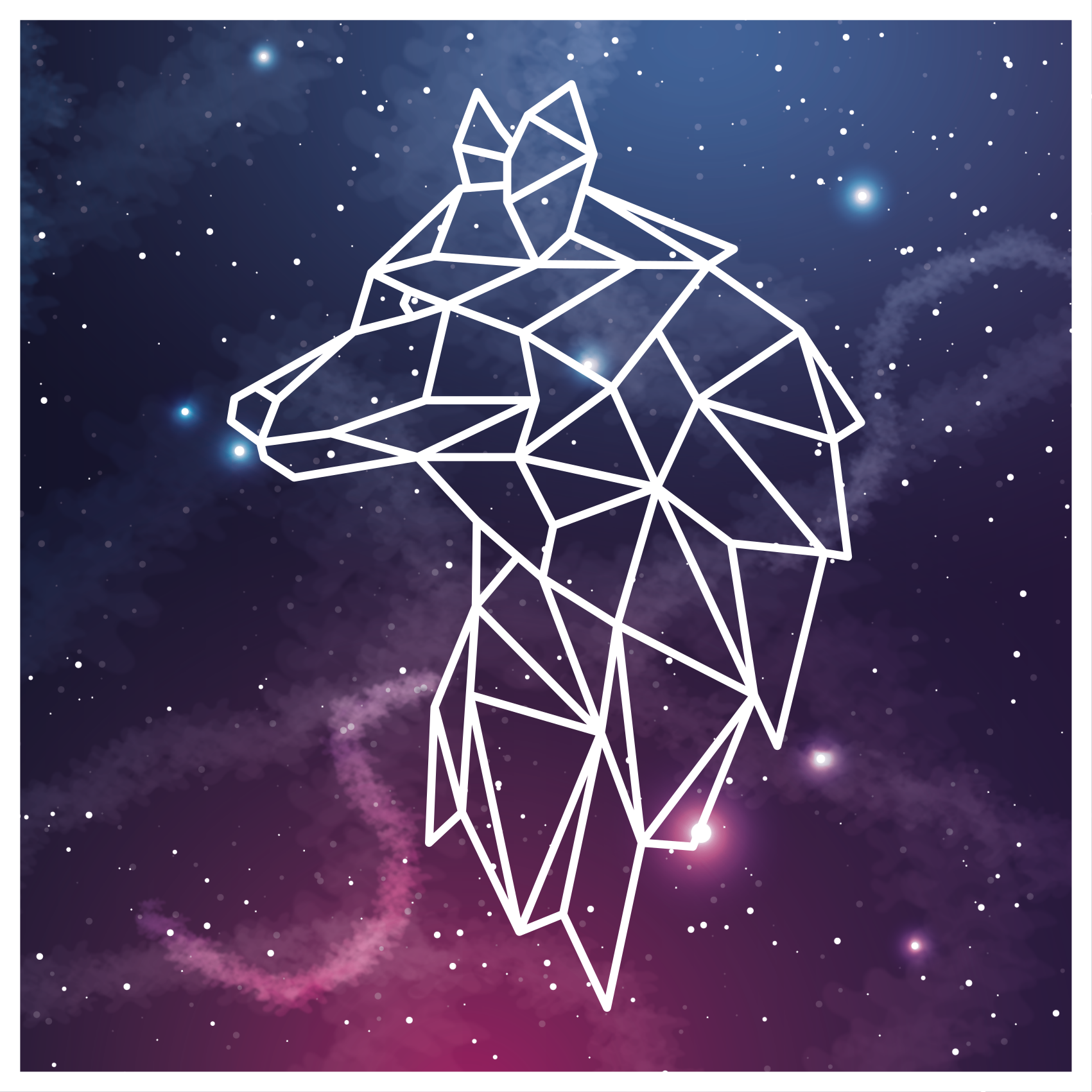 動物柄 ビニール マット 幾何学的クマシルエット - TENSTICKERS